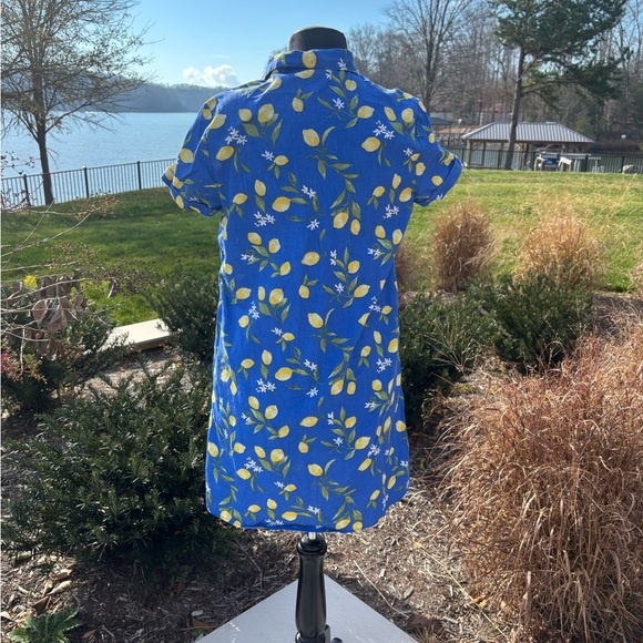 Vintage Appleseed’s Lemon Print Shirt Dress | Petite Small - Picture 2 of 3